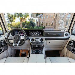 Mercedes-Benz G-class (2018) interior - Creating patterns of car body and interior. Sale of templates in electronic form for cutting on paint protection film on a plotter